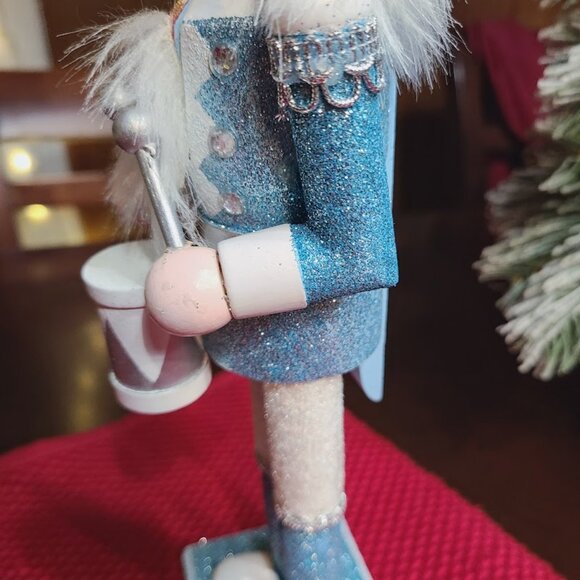 Blue Christmas Nutcracker Soldier Holiday Decor Wooden Statue Xmas Decoration - Picture 9 of 11